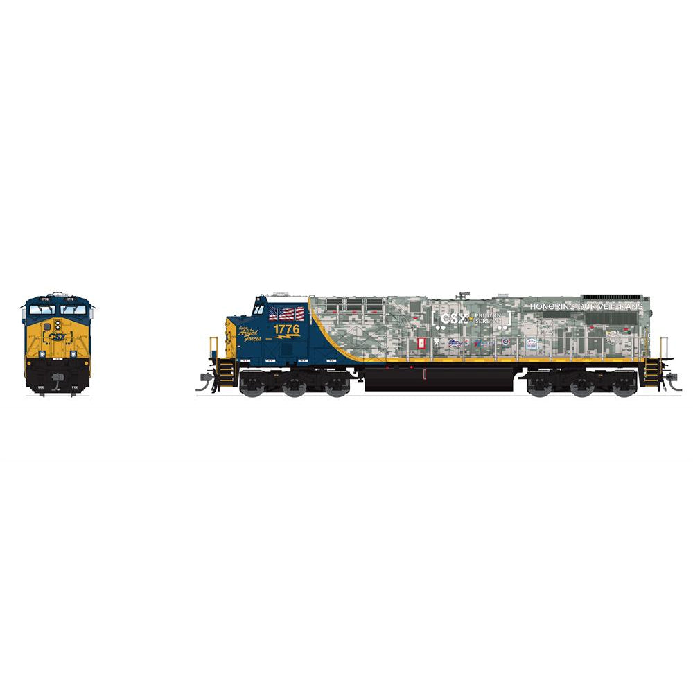 HO GE ES44AC DCC/SOUND CSX VETERANS – Tammies Hobbies