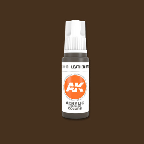 AKI Leather Brown 3G Acrylic Paint 17ml Bottle