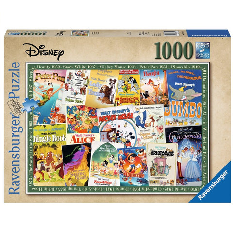 1000-PIECE Disney Vintage Movie Posters PUZZLE