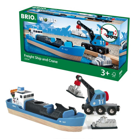 BRIO FREIGHT SHIP AND CRANE